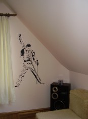 Naklejka na ścianę Freddie Mercury.