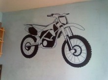 Naklejka na ścianę motor, motocykl. 