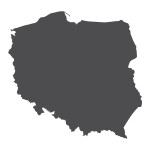 Naklejka welurowa ścienna Mapa Polski W4