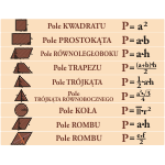 Naklejki na schody do szkoły 120x10cm, figury geometryczne, pola, zestaw nr K10