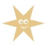 Naklejka ścienna Uśmiechnięta gwiazdka M4