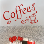 Naklejki na ścianę do kuchni Napis coffee M6