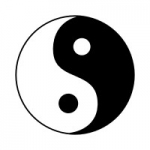 Naklejka ścienna Symbol Yin Yang M6