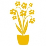 Naklejka dekoracyjna Kwiat w doniczce M38