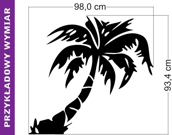 Naklejka palma-wymiar