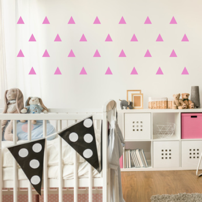 Naklejki dekoracyjne na ścianę dla dzieci styl skandynawski trójkąty