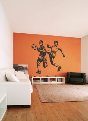Szablony malarskie z piłkarzami i piłką na ścianę