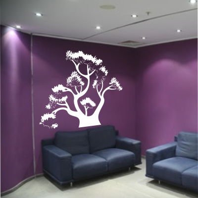 Szablony do malowania na ścianę drzewko bonsai do pokoju i poczekalni