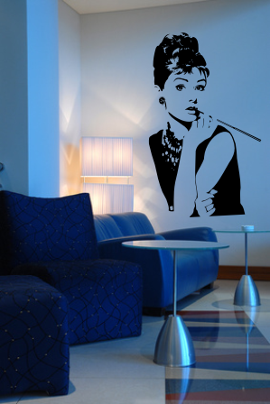 Szablony do malowania na ścianie Audrey Hepburn 