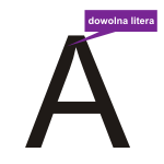 welurowa naklejka z dużą literą A i B cały alfabet