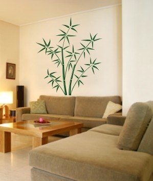Szablon dekoracyjny na ścianę z drzewem bambusowym