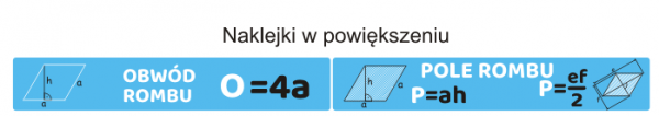 Naklejka na schody obwód i pole rombu