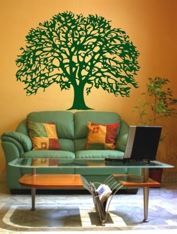 Szablon do pomalowania duże drzewo dębu pokój dzienny