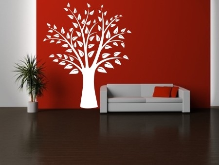 Ładny szablon na ścianę drzewo do pokoju