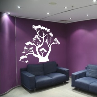Naklejki welurowe na ścianę lateksową z mocnym klejem drzewka bonsai