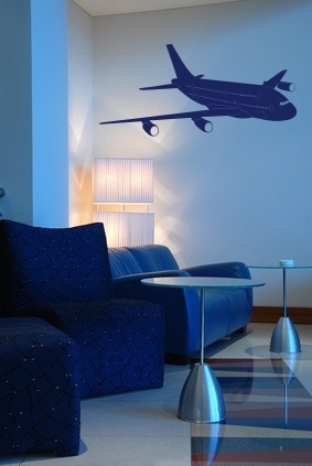 Szablony malarskie na ścianie samoloty w pokoju młodzieżowym i salonie