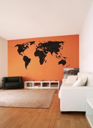 Duży szablon do malowania ścian mapa świata
